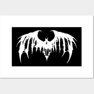 Horror Bat Movie White Posters and Art